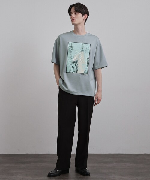 tk.TAKEO KIKUCHI(ティーケータケオキクチ)の「コンシールドエンブロTシャツ(Tシャツ/カットソー・メンズ・ホワイト/ブラック/ライトブルー・02/03)」の8枚目の写真