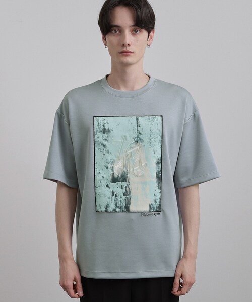 tk.TAKEO KIKUCHI(ティーケータケオキクチ)の「コンシールドエンブロTシャツ(Tシャツ/カットソー・メンズ・ホワイト/ブラック/ライトブルー・02/03)」の11枚目の写真