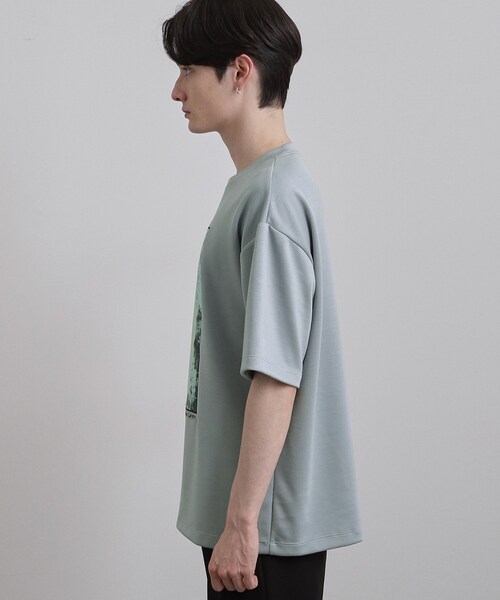 tk.TAKEO KIKUCHI(ティーケータケオキクチ)の「コンシールドエンブロTシャツ(Tシャツ/カットソー・メンズ・ホワイト/ブラック/ライトブルー・02/03)」の12枚目の写真