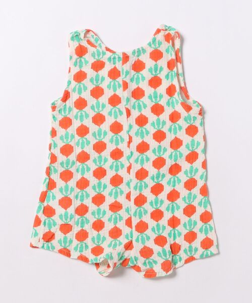 BOBO CHOSES（ボボショーズ）の「総柄Cool Radishロンパス【ベビー】（ロンパース・キッズ・レッド・70/80）」の2枚目の写真
