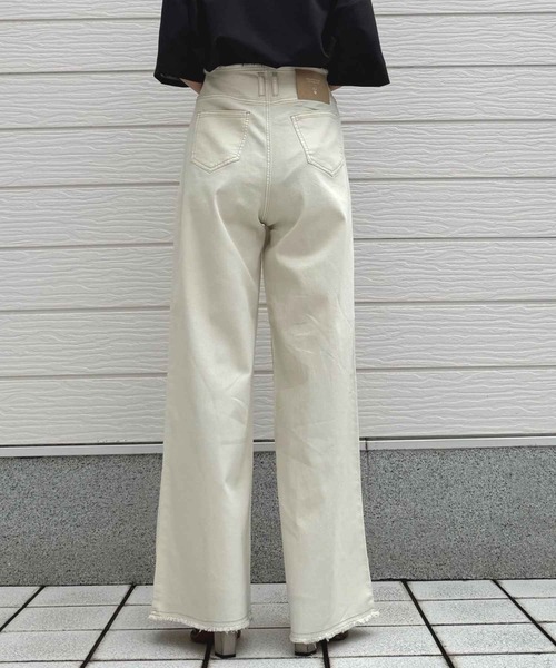 Q(キュー)の「ストレッチデニムパンツ(デニムパンツ・レディース・ライトブルー/アイボリー/ピンク/インディゴブルー・MEDIUM)」の18枚目の写真
