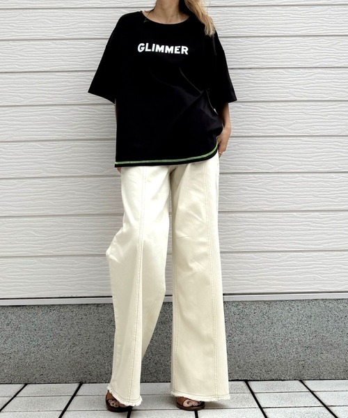 Q(キュー)の「ストレッチデニムパンツ(デニムパンツ・レディース・ライトブルー/アイボリー/ピンク/インディゴブルー・MEDIUM)」の21枚目の写真