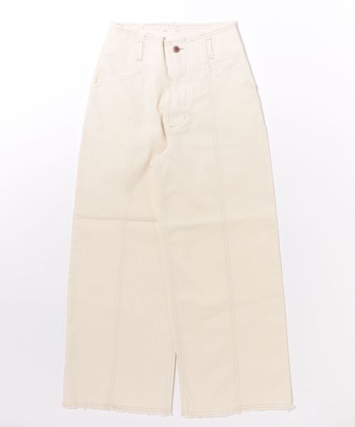 Q(キュー)の「ストレッチデニムパンツ(デニムパンツ・レディース・ライトブルー/アイボリー・MEDIUM)」の3枚目の写真