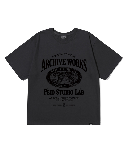 PEID(ペイド)の「PD タイガーワークス 半袖Tシャツ チャコール(Tシャツ/カットソー・レディース・チャコール・2/3/4/5/6/1)」の1枚目の写真