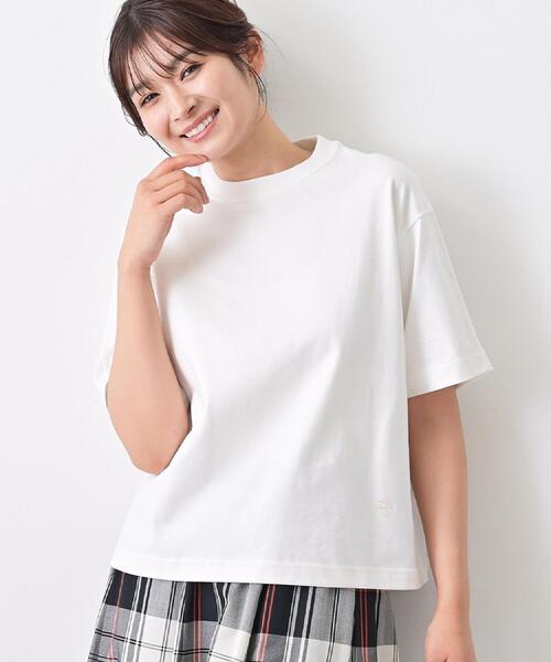 Dessin(デッサン)の「【日本製】和歌山ローズペトールTシャツ(Tシャツ/カットソー・レディース・ホワイト/ネイビー・01/02/03)」の4枚目の写真