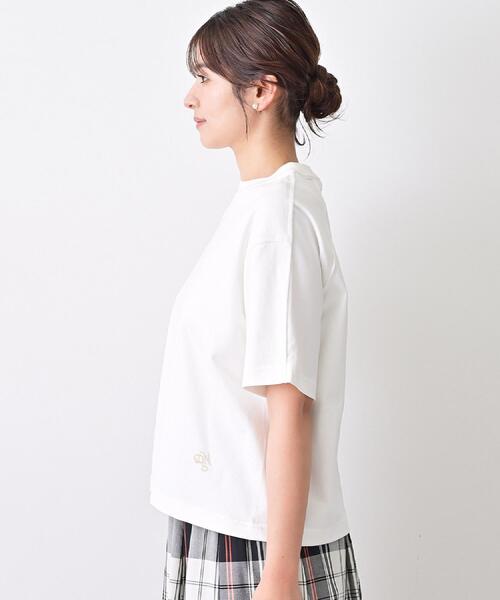 Dessin(デッサン)の「【日本製】和歌山ローズペトールTシャツ(Tシャツ/カットソー・レディース・ホワイト/ネイビー・01/02/03)」の12枚目の写真