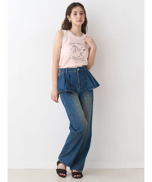 CALNAMUR（カルナムール）の「ウエスタングラフィックタンクトップ（タンクトップ・レディース・ホワイト/ピンク/ブラウン・FREE）」の4枚目の写真