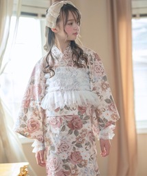 チュールフルエプロン＆着物ワンピースセット 1 チュールフリルエプロン＆着物ワンピースセット（着物）｜Catherine