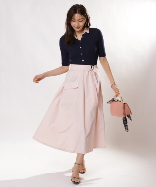 JUSGLITTY（ジャスグリッティー）の「スキッパードッキングワークワンピース（ワンピース・レディース・ブルー系その他2・2/1）」の6枚目の写真