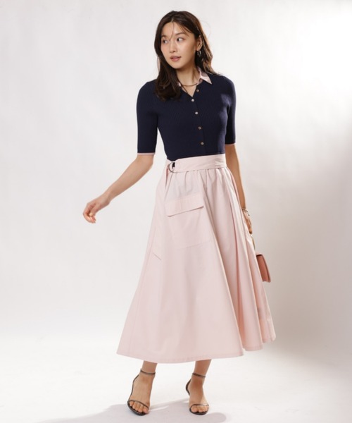 JUSGLITTY（ジャスグリッティー）の「スキッパードッキングワークワンピース（ワンピース・レディース・ブルー系その他2・2/1）」の7枚目の写真