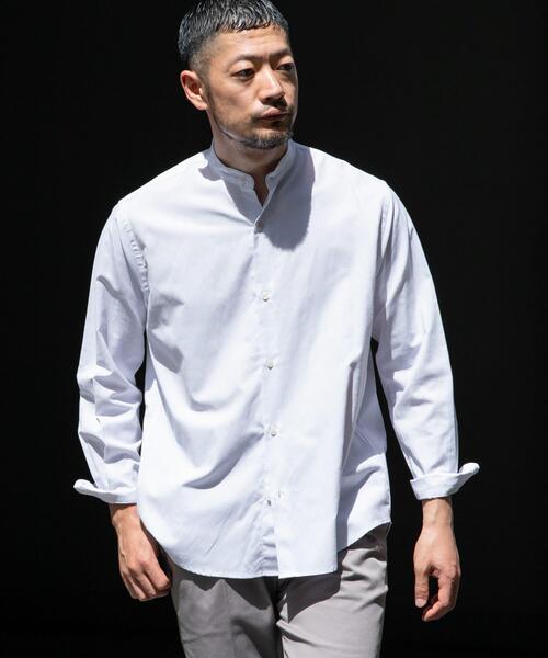 URBAN RESEARCH ROSSO MEN(アーバンリサーチロッソメン)の「『WEB限定』『イージーケア』『XLサイズあり』アーバンリラックスリネンバンドシャツ(シャツ/ブラウス・メンズ・ブラック/アイボリー/カーキ/ネイビー/ブルー/ホワイト・X-LARGE/LARGE/MEDIUM/SMALL)」の8枚目の写真