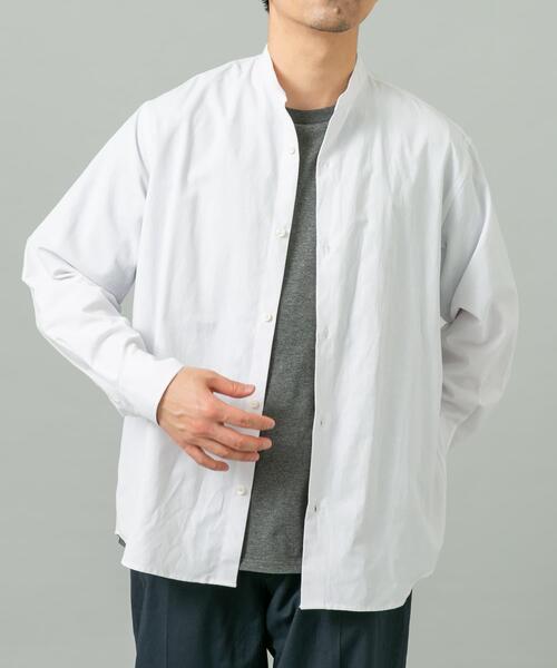 URBAN RESEARCH ROSSO MEN(アーバンリサーチロッソメン)の「『WEB限定』『イージーケア』『XLサイズあり』アーバンリラックスリネンバンドシャツ(シャツ/ブラウス・メンズ・ブラック/アイボリー/カーキ/ネイビー/ブルー/ホワイト・X-LARGE/LARGE/MEDIUM/SMALL)」の10枚目の写真