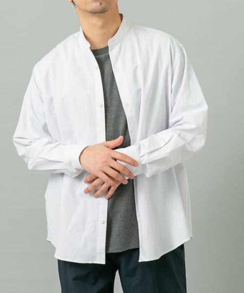 URBAN RESEARCH ROSSO MEN(アーバンリサーチロッソメン)の「『WEB限定』『イージーケア』『XLサイズあり』アーバンリラックスリネンバンドシャツ(シャツ/ブラウス・メンズ・ブラック/アイボリー/カーキ/ネイビー/ブルー/ホワイト・X-LARGE/LARGE/MEDIUM/SMALL)」の11枚目の写真
