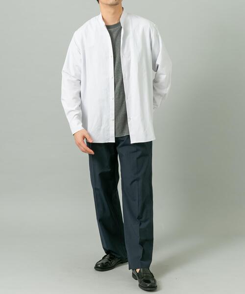URBAN RESEARCH ROSSO MEN(アーバンリサーチロッソメン)の「『WEB限定』『イージーケア』『XLサイズあり』アーバンリラックスリネンバンドシャツ(シャツ/ブラウス・メンズ・ブラック/アイボリー/カーキ/ネイビー/ブルー/ホワイト・X-LARGE/LARGE/MEDIUM/SMALL)」の13枚目の写真