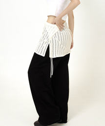 Wave Short Wrap Skirt Ivory
