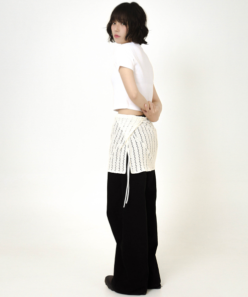 S'EST（エスイーエスティー）の「Wave Short Wrap Skirt Ivory（スカート・レディース・その他・FREE）」の2枚目の写真