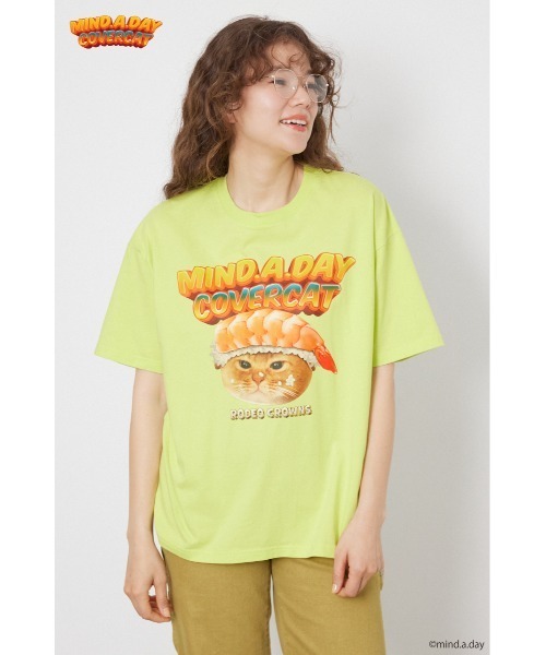 RODEO CROWNS WIDE BOWL(ロデオクラウンズワイドボウル)の「(MIND.A.DAY)アソートCAT Tシャツ(Tシャツ/カットソー・レディース・グリーン/ブラック/ライトブルー/オフホワイト・MEDIUM/LARGE)」の4枚目の写真