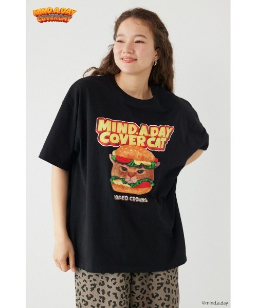 RODEO CROWNS WIDE BOWL(ロデオクラウンズワイドボウル)の「(MIND.A.DAY)アソートCAT Tシャツ(Tシャツ/カットソー・レディース・グリーン/ブラック/ライトブルー/オフホワイト・MEDIUM/LARGE)」の3枚目の写真