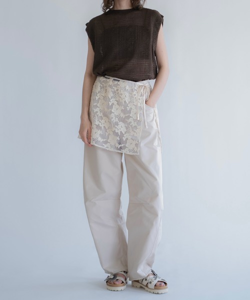 WILLFULLY（ウィルフリー）の「sheer check pattern knit tank（タンクトップ・レディース・ブラウン/ブラック/ナチュラル・FREE）」の10枚目の写真