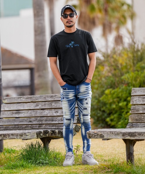 adamsJUGGLER(アダムスジャグラー)の「RTEGパームツリー&ガールティー(Tシャツ/カットソー・メンズ・ブラック/ホワイト・S/XXL/XL/L/M)」の8枚目の写真