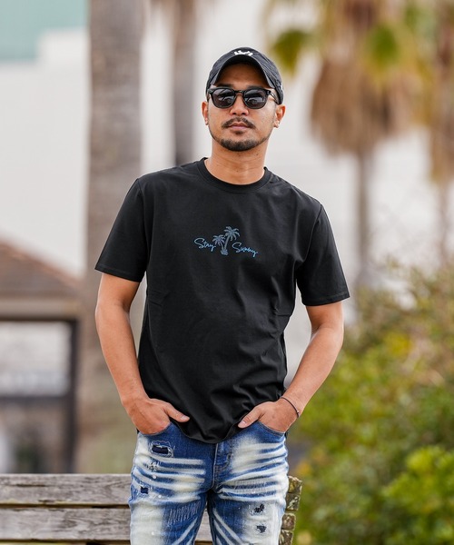 adamsJUGGLER(アダムスジャグラー)の「RTEGパームツリー&ガールティー(Tシャツ/カットソー・メンズ・ブラック/ホワイト・S/XXL/XL/L/M)」の19枚目の写真
