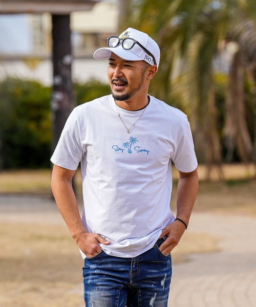 adamsJUGGLER(アダムスジャグラー)の「RTEGパームツリー&ガールティー(Tシャツ/カットソー・メンズ・ブラック/ホワイト・S/XXL/XL/L/M)」の11枚目の写真