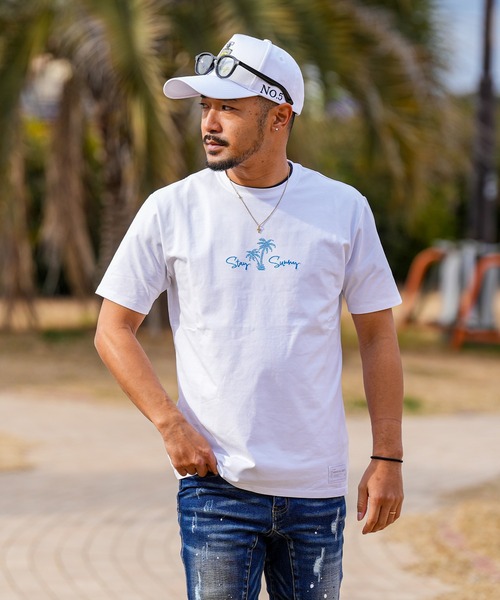 adamsJUGGLER(アダムスジャグラー)の「RTEGパームツリー&ガールティー(Tシャツ/カットソー・メンズ・ブラック/ホワイト・S/XXL/XL/L/M)」の12枚目の写真