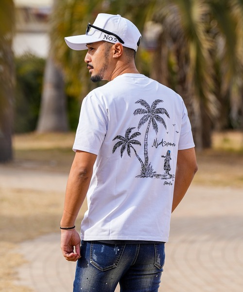 adamsJUGGLER(アダムスジャグラー)の「RTEGパームツリー&ガールティー(Tシャツ/カットソー・メンズ・ブラック/ホワイト・S/XXL/XL/L/M)」の15枚目の写真