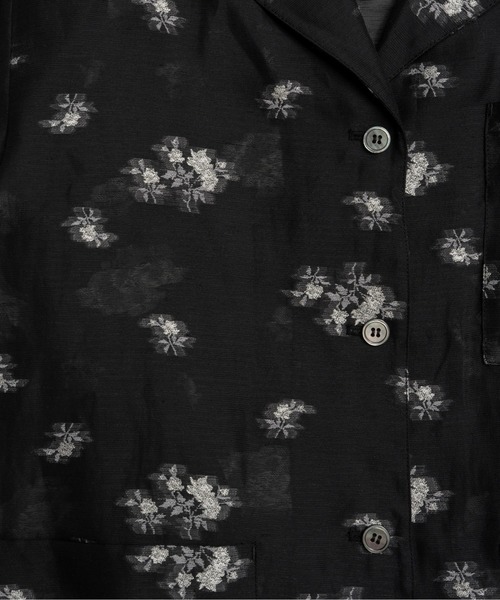 PRANK PROJECT（プランクプロジェクト）の「【2026Summer Pre-Order】フラワージャガードラウンジシャツ / Flower Jacquard Lounge Shirt（シャツ/ブラウス・レディース・ピンク/チャコールグレー・FREE）」の22枚目の写真