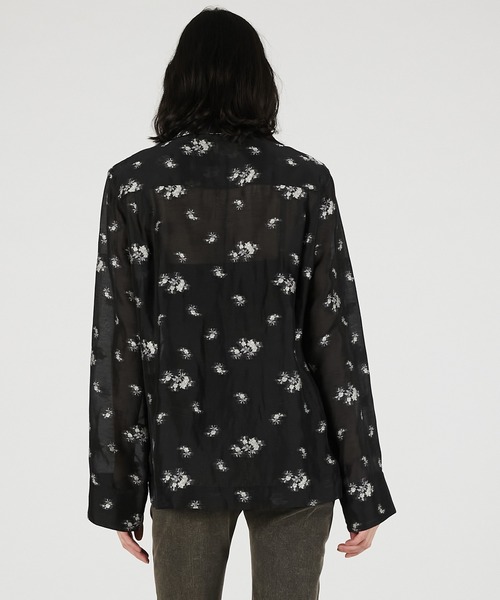 PRANK PROJECT（プランクプロジェクト）の「【2026Summer Pre-Order】フラワージャガードラウンジシャツ / Flower Jacquard Lounge Shirt（シャツ/ブラウス・レディース・ピンク/チャコールグレー・FREE）」の14枚目の写真