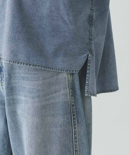 GLOBAL WORK（グローバルワーク）の「GOODデニムシャツ半袖/655908（シャツ/ブラウス・レディース・ブルー/ブルー系6・LARGE/MEDIUM）」の16枚目の写真