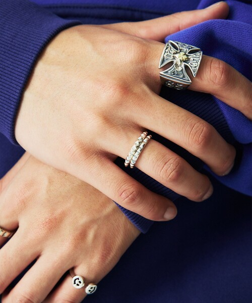 BILL WALL LEATHER(ビルウォールレザー)の「【EXCLUSIVE】Studs Ring - S(リング・レディース・その他・US-6/US-10/US-10h)」の1枚目の写真
