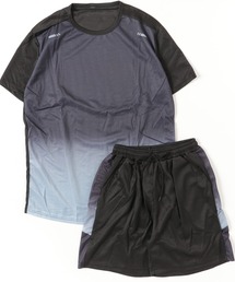 接触冷感 吸水速乾 ドライメッシュ グラデーションカラー 半袖Tシャツ ハーフパンツ Dry wear