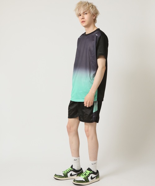 ARCADE（アーケード）の「接触冷感 吸水速乾 ドライメッシュ グラデーションカラー 半袖Tシャツ ハーフパンツ Dry wear（Tシャツ/カットソー・メンズ・ネイビー/グリーン/レッド/グレー・L/LL/M）」の7枚目の写真