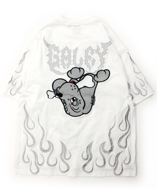 GALFY(ガルフィー)の「【GALFY/ガルフィー】骨が見えしTシャツ(Tシャツ/カットソー・メンズ・ホワイト/スミクロ/ライトグレー・L/M/XL)」の5枚目の写真