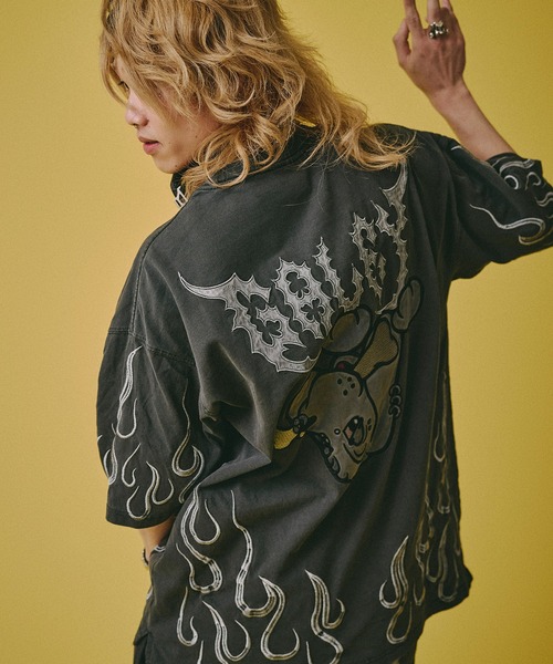 GALFY(ガルフィー)の「【GALFY/ガルフィー】骨が見えしTシャツ(Tシャツ/カットソー・メンズ・ホワイト/スミクロ/ライトグレー・L/M/XL)」の21枚目の写真
