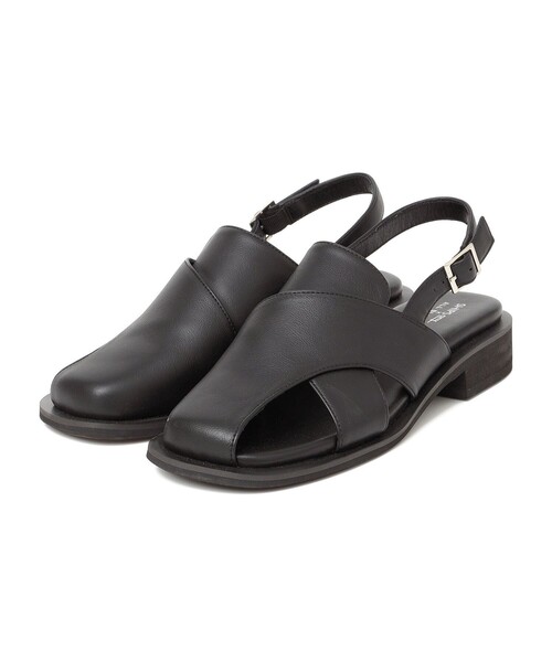 SHIPS any(シップス エニィ)の「【SHIPS any別注】ALL BLACK: バック ストラップ サンダル(サンダル・レディース・ブラック/ナチュラル・38/37/36)」の9枚目の写真