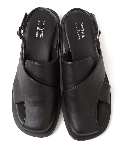SHIPS any(シップス エニィ)の「【SHIPS any別注】ALL BLACK: バック ストラップ サンダル(サンダル・レディース・ブラック/ナチュラル・38/37/36)」の12枚目の写真