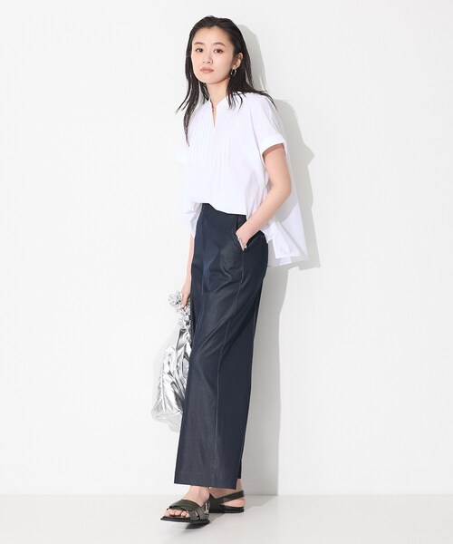 INDIVI(インディヴィ)の「【洗える/UVケア/SETUP可能】デニムライクワイドパンツ(その他パンツ・レディース・ブルー系その他5/ネイビー系3・36/38/40/05/13/15 /19)」の10枚目の写真