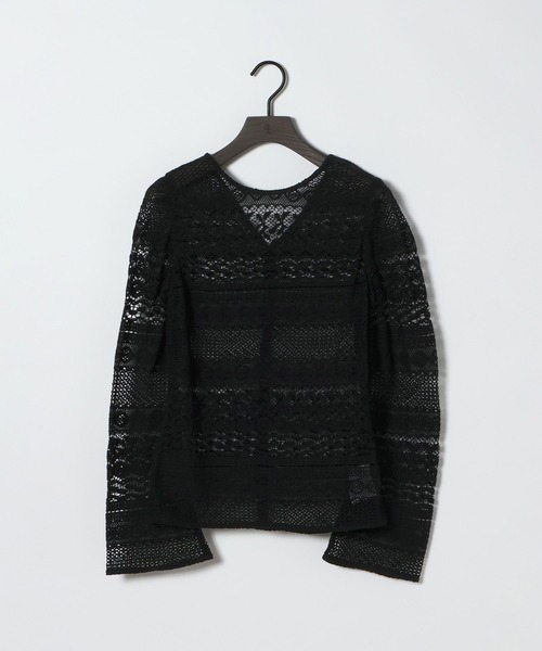eL(エル)の「【eL】2way Lace Pullover/643997(Tシャツ/カットソー・レディース・ブラック/オフホワイト・FREE)」の21枚目の写真