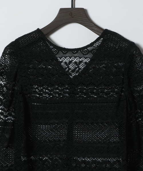 eL(エル)の「【eL】2way Lace Pullover/643997(Tシャツ/カットソー・レディース・ブラック/オフホワイト・FREE)」の22枚目の写真