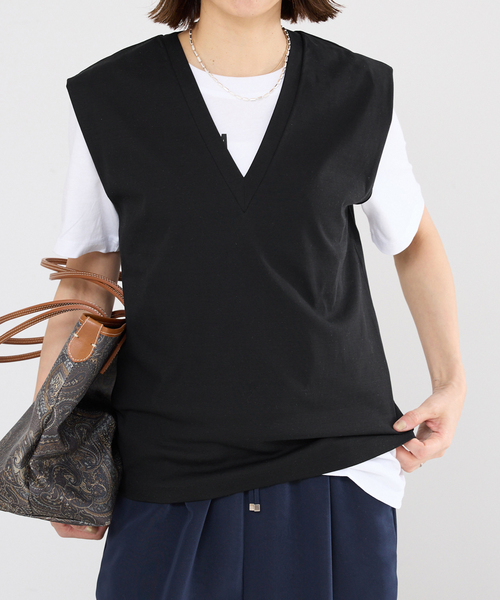 IENA(イエナ)の「GGG/ジージージー VN NS T Tシャツ 02-01-1867(Tシャツ/カットソー・レディース・ブラック/オリーブ/ホワイト・FREE)」の7枚目の写真