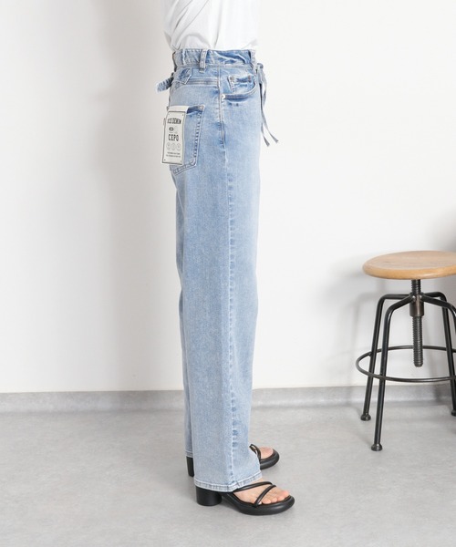 cepo(セポ)の「〈接触冷感 / UVカット〉ICE ハイスタンダードストレートデニムパンツ(デニムパンツ・レディース・ブルー系2/ブラック/ブルー系1/ベージュ・L/S/M)」の8枚目の写真