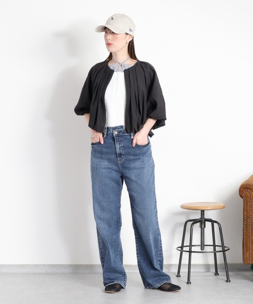 cepo(セポ)の「〈接触冷感 / UVカット〉ICE ハイスタンダードストレートデニムパンツ(デニムパンツ・レディース・ブルー系2/ブラック/ブルー系1/ベージュ・L/S/M)」の21枚目の写真