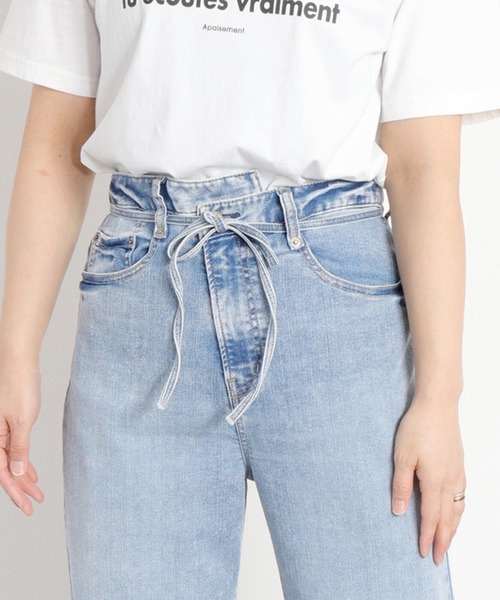 cepo(セポ)の「〈接触冷感 / UVカット〉ICE ハイスタンダードストレートデニムパンツ(デニムパンツ・レディース・ブルー系2/ブラック/ブルー系1/ベージュ・L/S/M)」の12枚目の写真