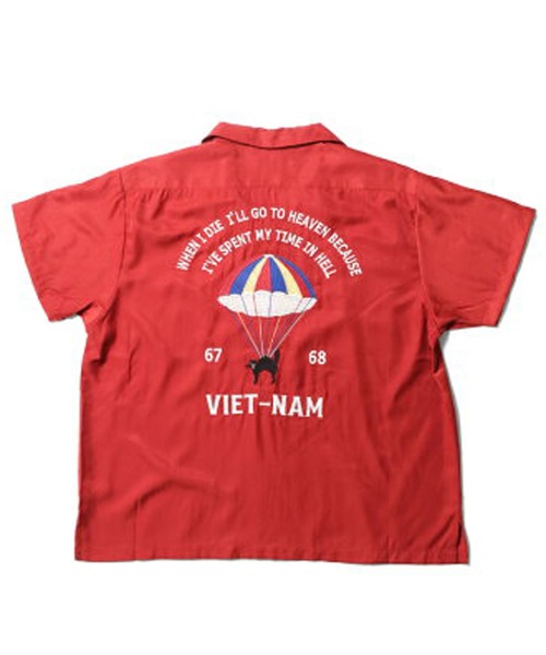HOUSTON（ヒューストン）の「HOUSTON スーベニアシャツ (VIETNAM)（シャツ/ブラウス・メンズ・レッド/ライトイエロー/ミント・1/0）」の10枚目の写真