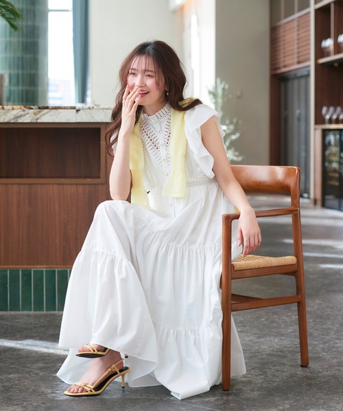 RUIRUE BOUTIQUE(ルイルエブティック)の「洗える | ティアード ボリューム シャツワンピース | ワンピース・夏ワンピース・ロングワンピース・リゾートワンピース・レースワンピース・ティアードスカート・フレアスカート(シャツワンピース・レディース・オフホワイト/ブラック/ネイビー・S/M/L)」の8枚目の写真