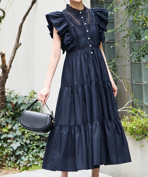 RUIRUE BOUTIQUE(ルイルエブティック)の「洗える | ティアード ボリューム シャツワンピース | ワンピース・夏ワンピース・ロングワンピース・リゾートワンピース・レースワンピース・ティアードスカート・フレアスカート(シャツワンピース・レディース・オフホワイト/ブラック/ネイビー・S/M/L)」の22枚目の写真
