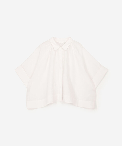 Bshop(ビショップ)の「eunoia | クロップド 半袖シャツ WOMEN(シャツ/ブラウス・レディース・ブルー/ホワイト・ONE)」の6枚目の写真