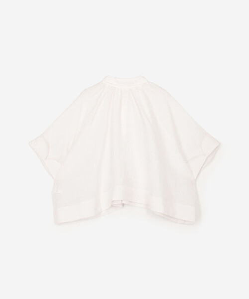 Bshop(ビショップ)の「eunoia | クロップド 半袖シャツ WOMEN(シャツ/ブラウス・レディース・ブルー/ホワイト・ONE)」の7枚目の写真